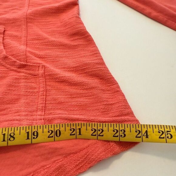 XCVI Coral Crochet Back High/Low Sweatshirt Sz L Boho, Lagenlook, Indie - Picture 11 of 13